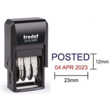 Trodat 4850 迴墨印 (日期 + 文字) 最多1行 14x25mm【包刻字】
